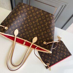 Louis Vuitton NEVERFULL MM Monogram Cherry with Pouch